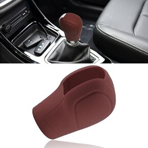 Ouzorp 1 Piece Car Gear Shift Knob Cover - Flexible Silicone Car Automatic Shift Protector - Universal Anti-Slip Car Knob Shift Shift Lever Protector - Red