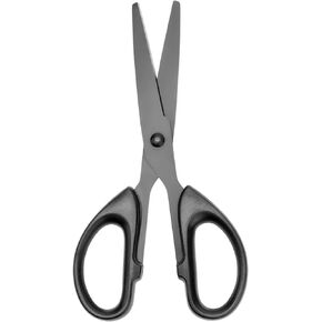NatSumeBaics Small Black Scissors All Purpose Cute 6 inch Paper Scissors Professional Craft Shears for Office School Home Accessories (6" Scissors)