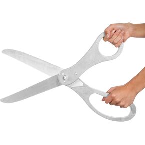 25" Giant Ribbon Cutting Scissors — Extra Large Grand Opening Ribbon Cutting Ceremony Scissors Heavy Duty Metal Construction for Grand Openings Inaugurations Ceremonies & Special Events