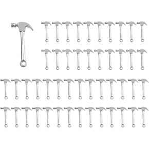 50 PCS Antique Silver Hammer Charms accessories for jewelry making
