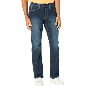 U.S. Polo Assn. Slim Straight Stretch Five-Pocket Denim Jeans in Blue