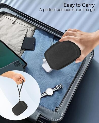 RAIACE Hard Travel Storage Case for Anker MagGo 3-in-1 Charging Station, Built-in Mesh Pocket for Cables or Accessories. (case only). - Black in Saudi Arabia