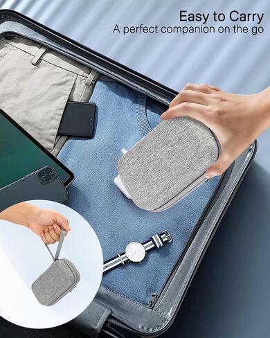 RAIACE Hard Travel Storage Case for Anker MagGo 3-in-1 Charging Station, Built-in Mesh Pocket for Cables or Accessories. (case only). - Black in Saudi Arabia