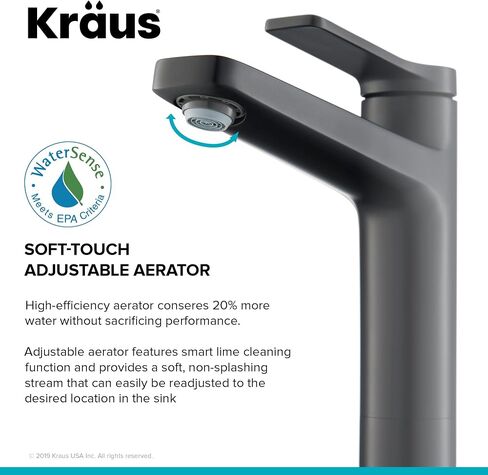 KRAUS Indy Single Handle Vessel Bathroom Faucet in Brushed Gold, KVF-1400BG (2 Pack) in Saudi Arabia