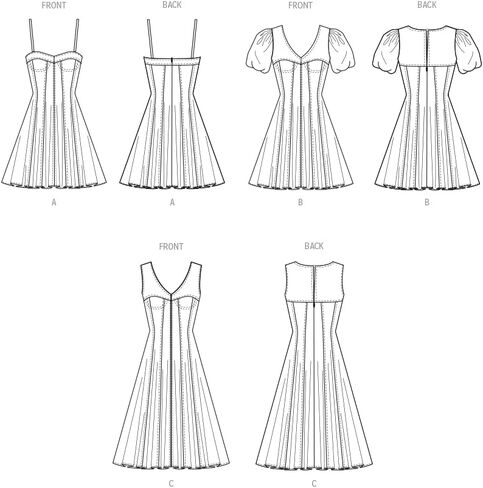 McCall's Misses' Fit and Flare Dress Sewing Pattern Kit, Design Code M8405, Sizes 8-10-12-14-16, Multicolor in Saudi Arabia