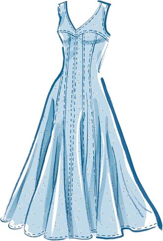 McCall's Misses' Fit and Flare Dress Sewing Pattern Kit, Design Code M8405, Sizes 8-10-12-14-16, Multicolor in Saudi Arabia