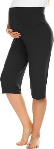 Ekouaer السراويل الأمومة للنساء الأمومة Capris اليوغا الحمل سراويل قصيرة لينة الركض صالة قيعان S-XXL in Saudi Arabia