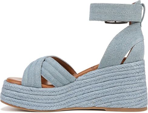 ZODIAC Womens Naomi Wedge Ankle Strap Sandal Blue 6 M in Saudi Arabia