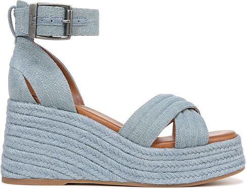 ZODIAC Womens Naomi Wedge Ankle Strap Sandal Blue 6 M in Saudi Arabia
