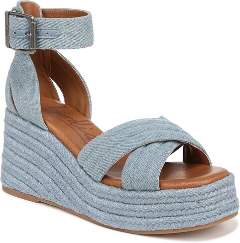 ZODIAC Womens Naomi Wedge Ankle Strap Sandal Blue 6 M in Saudi Arabia