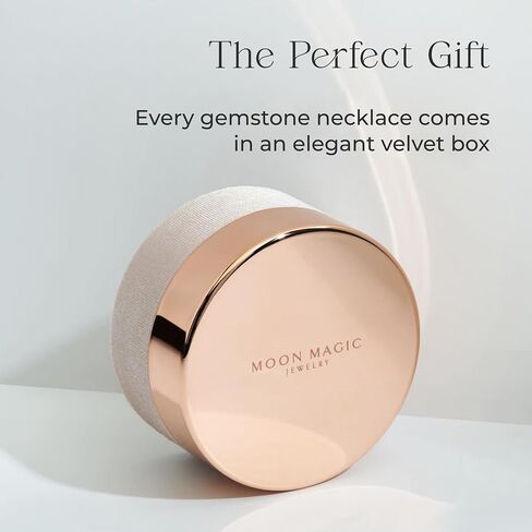 Moon Magic Moonstone Necklace - Zodiac Constellation / 925 Sterling Silver - 18k Rose Gold - Yellow Gold Zodiac Sign Necklaces for Women / Astrology & Horoscope Authentic Rainbow Crystal Moonstone Jewelry in Saudi Arabia