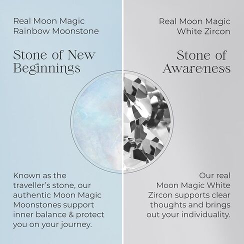Moon Magic Moonstone Necklace - Zodiac Constellation / 925 Sterling Silver - 18k Rose Gold - Yellow Gold Zodiac Sign Necklaces for Women / Astrology & Horoscope Authentic Rainbow Crystal Moonstone Jewelry in Saudi Arabia