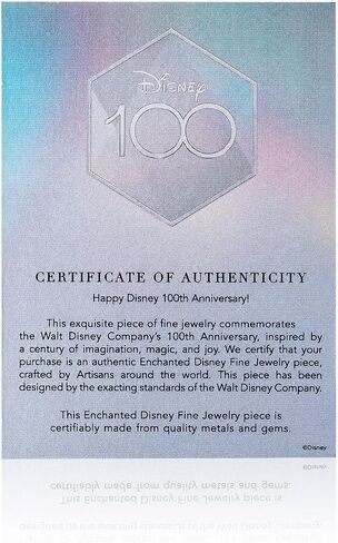 Jewelili Enchanted Disney Fine Jewelry Disney 100 Years Celebration Sterling Silver and 10K Rose Gold with 1/6 CTTW Diamond and White Quartz Heart and Key Pendant Necklace in Saudi Arabia