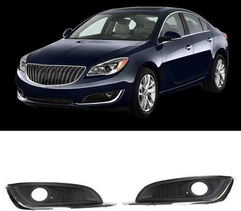 Aramox Fog Light Cover Trim, 23142357 23142358 Compatible with Regal 2014-2017, 1 Pair of Left Right Side Front Bumper Fog Light Bezel Cover Trim, Fog Lamp Bezel Trim for Bumper in Saudi Arabia