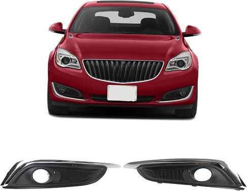 Aramox Fog Light Cover Trim, 23142357 23142358 Compatible with Regal 2014-2017, 1 Pair of Left Right Side Front Bumper Fog Light Bezel Cover Trim, Fog Lamp Bezel Trim for Bumper in Saudi Arabia