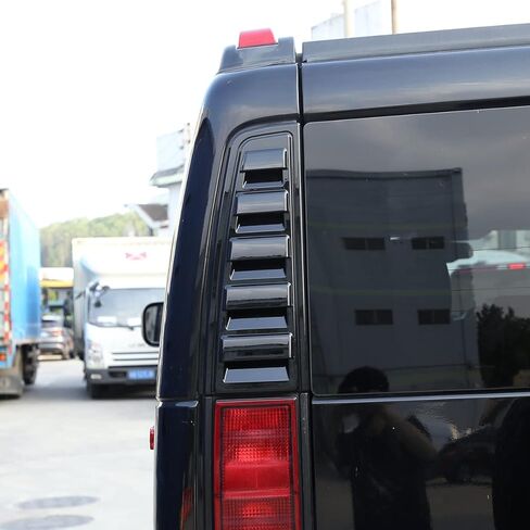 Car Rear Upper Tail Brake Light Lamp Taillight Bezels Guard Trim Cover,Tailgate Window Sun Shade Cover,Rear Side Window Vent Louvers for Hummer H2 2003-2009 (Bright Silver) in Kuwait