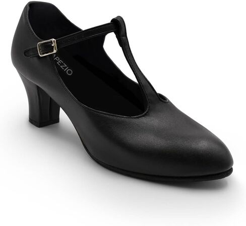 حذاء Capezio النسائي Jr. Footlight T-Strap Character حذاء أكسفورد، 13 أسود in Saudi Arabia