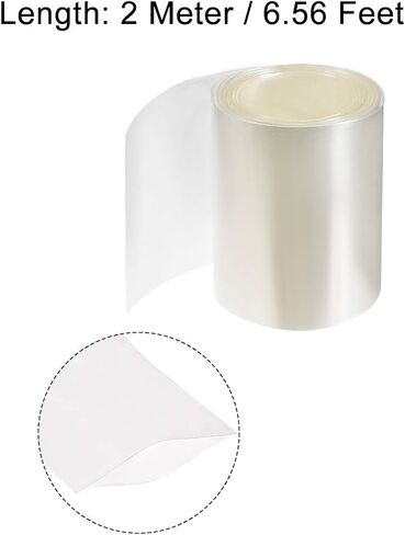 uxcell PVC Heat Shrink Tube 75mm Flat Width Wrap for Three 18650 2 Meter Clear in Saudi Arabia