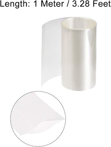 uxcell PVC Heat Shrink Tube 75mm Flat Width Wrap for Three 18650 2 Meter Clear in Saudi Arabia