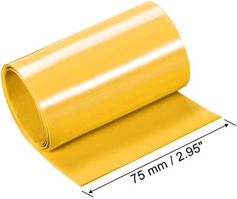 uxcell PVC Heat Shrink Tube 75mm Flat Width Wrap for Three 18650 2 Meter Clear in Saudi Arabia