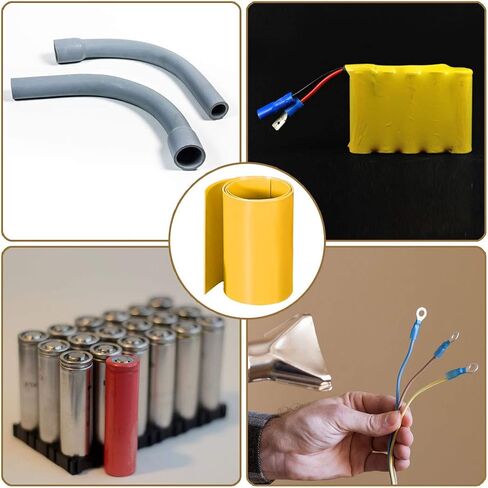 uxcell PVC Heat Shrink Tube 75mm Flat Width Wrap for Three 18650 2 Meter Clear in Saudi Arabia