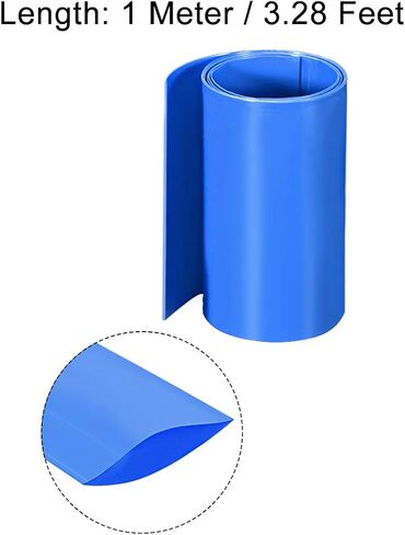 uxcell PVC Heat Shrink Tube 75mm Flat Width Wrap for Three 18650 2 Meter Clear in Saudi Arabia