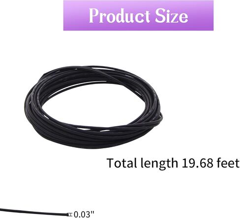 Polyolefin Heat Shrinkable Tube 1.0mm Dia. Black Shrink Tubing, 6M/19.7ft DIY Waterproof Insulation Sealing Shrinkable Tube in Kuwait