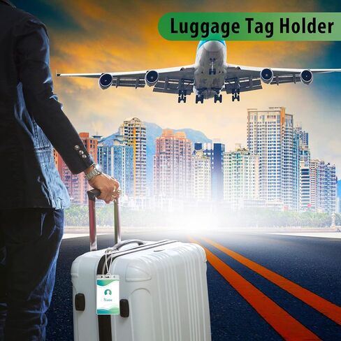 200 Pack Clear Luggage Tags with Clear Loop Straps Waterproof Tag Holder Resealable Zip Identification ID Card Badge Holder for Business Travel and Office Supplies in Saudi Arabia