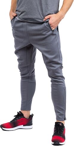 MTV Men's Sweatpants, Train Active Workout Jogger Pants with Zipper Pockets in Saudi Arabia