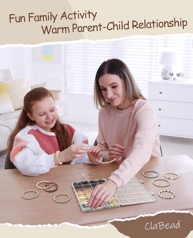 ClaBead Bracelet Making Kit for Boys, 3200Pcs Boy Bracelet Making Kit with Red White and Blue Clay Beads in Saudi Arabia