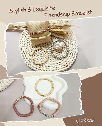 ClaBead Bracelet Making Kit for Boys, 3200Pcs Boy Bracelet Making Kit with Red White and Blue Clay Beads in Saudi Arabia