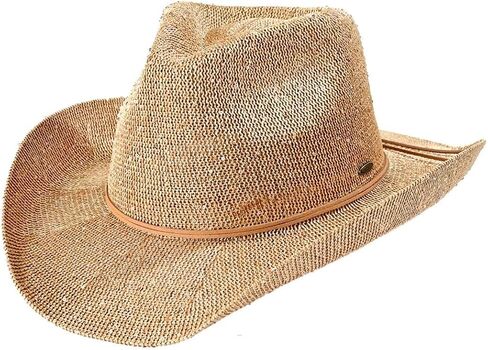 C.C Sparkly Sequin Cowboy Hat with Suede String Trim in Saudi Arabia
