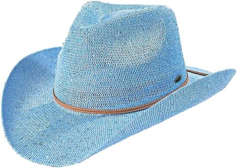 C.C Sparkly Sequin Cowboy Hat with Suede String Trim in Saudi Arabia
