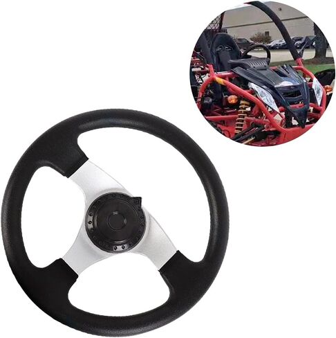 عجلة قيادة Go-Kart مقاس 300 مم للمركبة الداخلية العالمية و3 مكبرات صوت وإكسسوارات أجهزة Lassic متينة لاستبدال Go Kart من إسفنج البولي يوريثان ATV مع ثقوب in Saudi Arabia