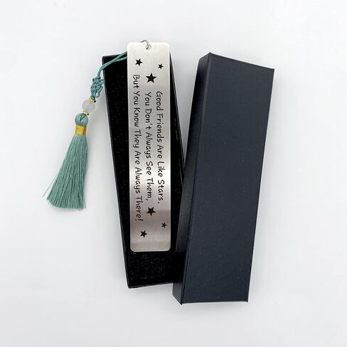 Good Friends are Like Stars Metal Bookmark with Tassel for Teens Kids Boys Girls Students Bestie Best Friends Book Lover Birthday Christmas Graduation Friendship Gifts in Saudi Arabia