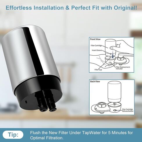 Water Filter Replacement for Brita Faucet Filter - Compatible with Brita 36311 On Tap Faucet Filters System for Sink, FR-200, FF-100 - Pack of 3 - Fits All Brita Tap Water Filters, LTF-003S in Saudi Arabia