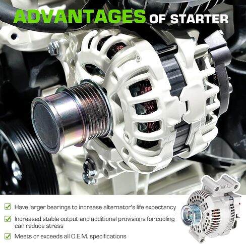 Alternator Compatible with 94-97 Ford Aerostar 93-96 Bronco 97-02 Escort F150 E-150 03 Mazda B2300 E250 98-01 B2500 97-05 B3000 97-98 Mercury Tracer 40014020 40014020R in Saudi Arabia