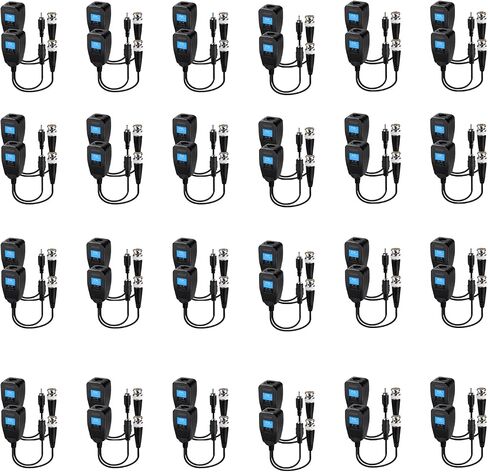 Passive Video balun Connectors 11 Pairs Passive Video Baluns with Power Connector HD bnc to rj45 bnc to ethernet Adapter Transmitter BNC Twisted for 720-5MP CCTV Security Camera System in Saudi Arabia