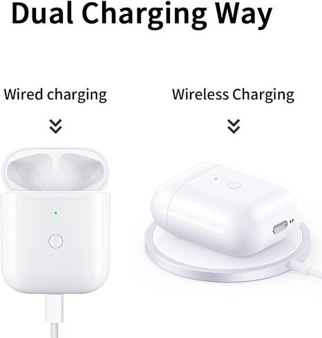 Compatible with AirPods Charging Case Replacement, Charger Case with Sync Button, White in Saudi Arabia