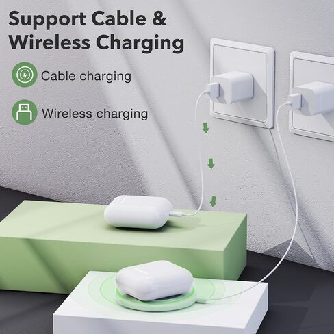 Compatible with AirPods Charging Case Replacement, Charger Case with Sync Button, White in Saudi Arabia