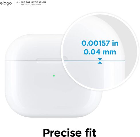 elago Dust Guard Compatible with AirPods 3 Case, Dust-Proof Sticker Compatible with AirPods 3rd Generation Case 2021, Protection from Iron & Metal Shavings, Clean Your AirPods (1 Set, Dark Grey) in Saudi Arabia