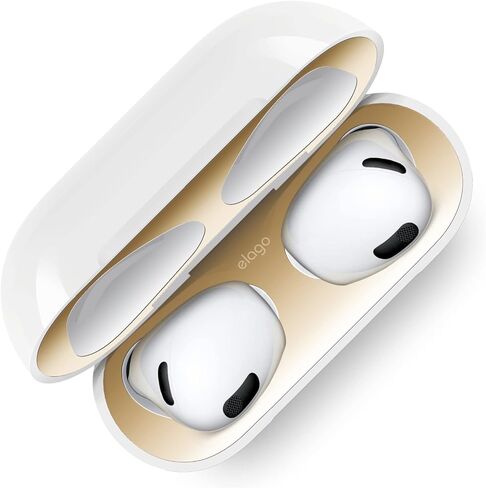 elago Dust Guard Compatible with AirPods 3 Case, Dust-Proof Sticker Compatible with AirPods 3rd Generation Case 2021, Protection from Iron & Metal Shavings, Clean Your AirPods (1 Set, Dark Grey) in Saudi Arabia