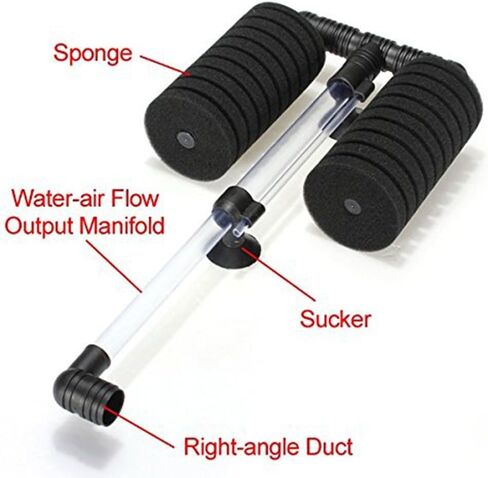 XY-2822 Air Pump Double Sponge Water Filter for Aquarium (1-Pack) in Saudi Arabia