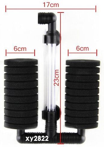 XY-2822 Air Pump Double Sponge Water Filter for Aquarium (1-Pack) in Saudi Arabia