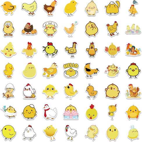 ملصقات الدجاج 100 جهاز كمبيوتر شخصى الحيوانات الفرخ للماء الأصفر لطيف Kawaii الشارات لأجهزة الكمبيوتر المحمول المياه بوتر حقيبة DIY ملصقات الفينيل الجمالية لحفلة عيد ميلاد سجل القصاصات لوح التزلج حالة الهاتف in Saudi Arabia
