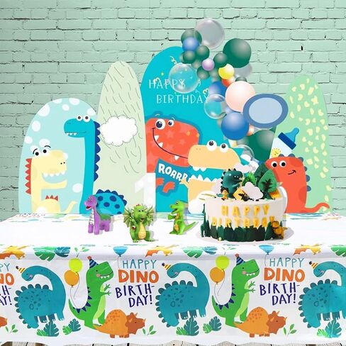 3PCS Dinosaur Plastic Tablecloth Dinosaur Birthday Party Plastic Table Covers for Boys Birthday Baby Shower Dinosaur Party Decorations Supplies 70.8x42.5in in Saudi Arabia