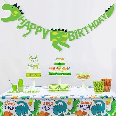 3PCS Dinosaur Plastic Tablecloth Dinosaur Birthday Party Plastic Table Covers for Boys Birthday Baby Shower Dinosaur Party Decorations Supplies 70.8x42.5in in Saudi Arabia