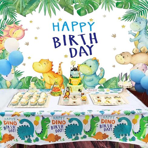 3PCS Dinosaur Plastic Tablecloth Dinosaur Birthday Party Plastic Table Covers for Boys Birthday Baby Shower Dinosaur Party Decorations Supplies 70.8x42.5in in Saudi Arabia