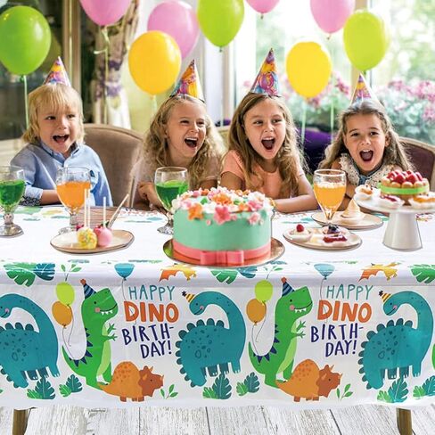 3PCS Dinosaur Plastic Tablecloth Dinosaur Birthday Party Plastic Table Covers for Boys Birthday Baby Shower Dinosaur Party Decorations Supplies 70.8x42.5in in Saudi Arabia