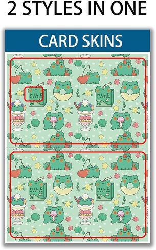 Cute Frog Small Chip Credit Card Stickers Slim Waterproof Anti-Wrinkling Removable Vinyl Decals Debit Card Skin Cover in Saudi Arabia